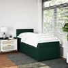 vidaXL Boxspringbett mit Matratze Dunkelgr&uuml;n 100x200 cm Samt