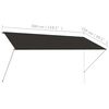 vidaXL Einziehbare Markise 300&times;150 cm Anthrazit