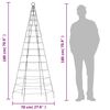 vidaXL LED-Weihnachtsbaum 200 LEDs Mehrfarbig 180 cm