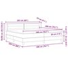 vidaXL Boxspringbett mit Matratze Dunkelbraun 200 x 200 cm Stoff