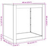 vidaXL Brennholzregal Wei&szlig; 60x40x60 cm Stahl