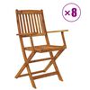 vidaXL 9-tlg. Garten-Essgruppe Klappbar Massivholz Akazie
