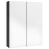 vidaXL Bad-Spiegelschrank 60x15x75 cm MDF Gl&auml;nzendes Schwarz