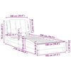 vidaXL Bettgestell ohne Matratze "Zadar" Grau 100x200 cm Kunstleder