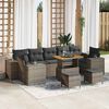 vidaXL Garten-Sofa-Set 10 pcs Grau Poly-Rattan