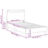 vidaXL Kinderbettgestell mit Kopfteil Dunkelgrau 80 x 160 cm Stoff