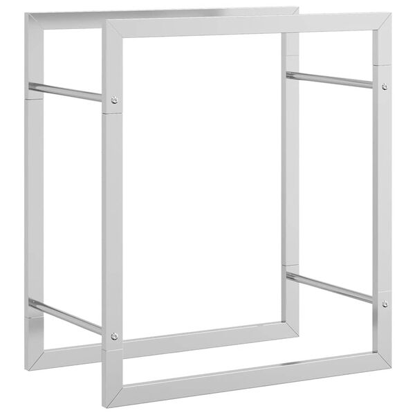 vidaXL Brennholzregal 50x28x56 cm Edelstahl