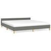 vidaXL Bettgestell ohne Matratze Dunkelgrau 180x200 cm Stoff