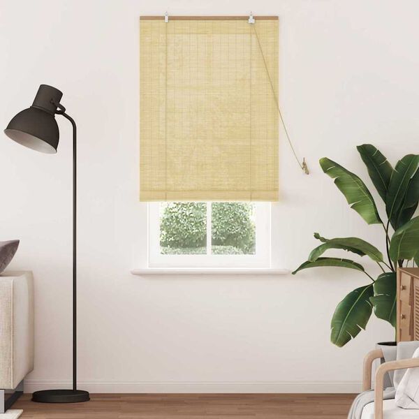 vidaXL Rollo mit Vorh&auml;ngen Natur 80 x 220 cm Bambus