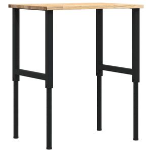 vidaXL Werkbank 80x60x(71,5-98) cm Massivholz Eiche