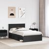 vidaXL Bettrahmen Schwarz 120 x 190 cm Massives Kiefernholz