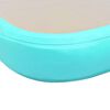 vidaXL Aufblasbare Gymnastikmatte mit Pumpe 600x100x10 cm PVC Gr&uuml;n