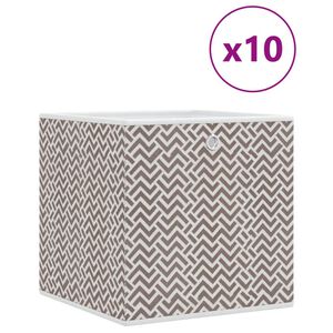 vidaXL Faltboxen 10 Stk. Braun 32x32x32 cm Vlies