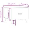 vidaXL Couchtisch Braun Eichen-Optik 50x50x40 cm Holzwerkstoff
