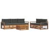 vidaXL Outdoor-Sofagarnitur 6 stk. Natur und Anthrazit