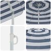 vidaXL Sonnenschirm Blau und Wei&szlig; 161 x 161 x 193 cm Polyester