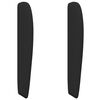 vidaXL Kopfteil Ohr Schwarz 80 x 23 x 6 cm Stoff