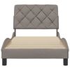 vidaXL Bettgestell ohne Matratze Taupe 80x200 cm Stoff