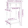 vidaXL Beistelltisch Grau Sonoma 40x30x75 cm Holzwerkstoff