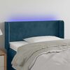 vidaXL LED Kopfteil Dunkelblau 83x16x78/88 cm Samt