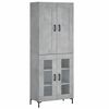 vidaXL Highboard Betongrau 69,5x34x180 cm Holzwerkstoff