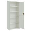 vidaXL Aktenschrank Hellgrau 90x40x200 cm Stahl