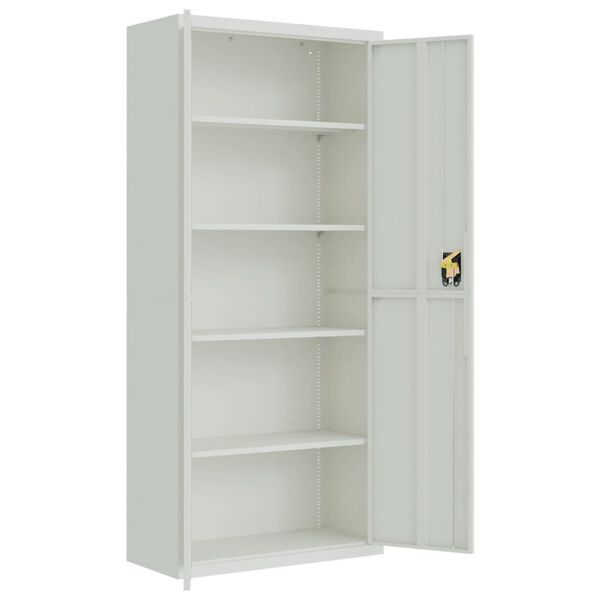 vidaXL Aktenschrank Hellgrau 90x40x200 cm Stahl