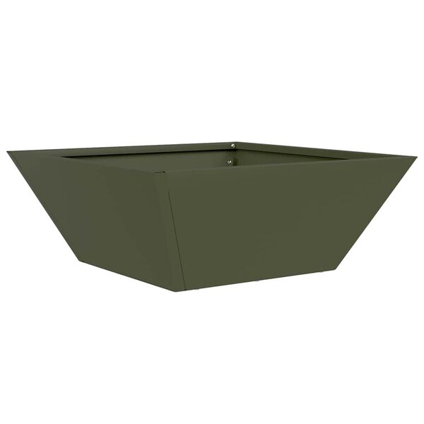 vidaXL Garten-Pflanzgef&auml;&szlig; Olive Gr&uuml;n 40 x 40 x 15 cm