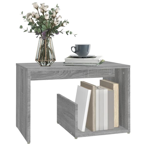 vidaXL Beistelltisch Grau Sonoma 59x36x38 cm Holzwerkstoff