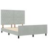 vidaXL Boxspringbett mit Kopfteil Hellgrau 140 x 200 cm Samt