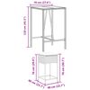 vidaXL 3-tlg. Gartenbar-Set mit Kissen Braun Poly Rattan