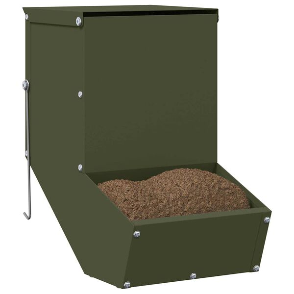 vidaXL Kaninchenf&uuml;tterer Olive Gr&uuml;n 17,5 x 26 x 28,5 cm