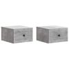 vidaXL Wandmontierter Nachttisch 2 Stk. Betongrau 33 x 34,5 x 20 cm
