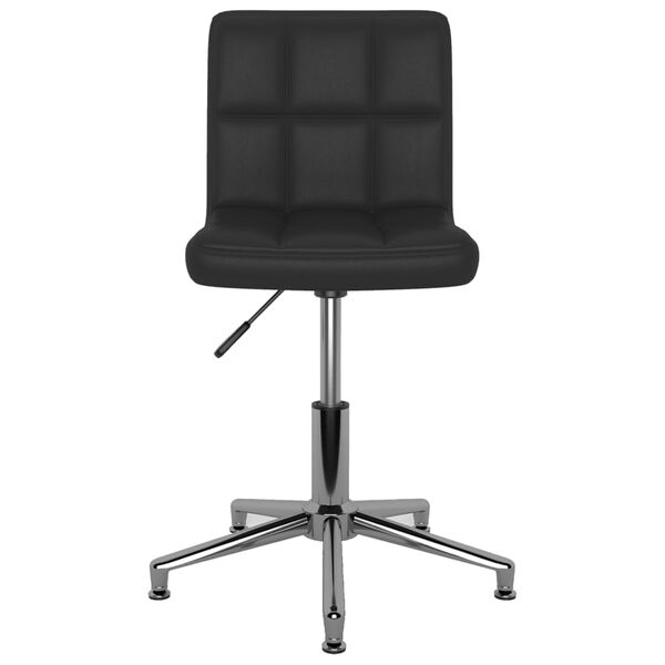 vidaXL Esszimmerst&uuml;hle 2 Stk. Drehbar Schwarz Kunstleder