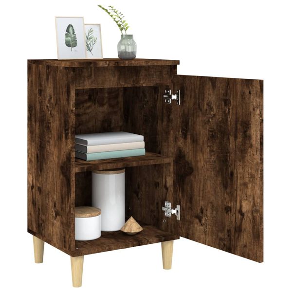 vidaXL Nachttisch R&auml;uchereiche 40x35x70 cm Holzwerkstoff