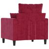 vidaXL Sessel Weinrot 60 cm Samt