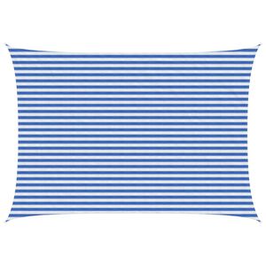 vidaXL Sonnensegel Blau und Wei&szlig; 3 x 6 m HDPE
