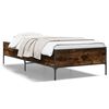 vidaXL Bettgestell R&auml;uchereiche 90x200 cm Holzwerkstoff und Metall