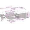 vidaXL Gartensofa-set 12 pcs Schwarz Poly-Rattan