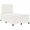 vidaXL Boxspringbett Creme und Wei&szlig; 203 x 120 x 128 cm Cordstoff