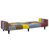 vidaXL Schlafsofa 2-Sitzer mit Fu&szlig;hocker Patchwork Stoff