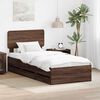 vidaXL Bettrahmen Braun Eichen-Optik 100 x 200 cm Holzwerkstoff