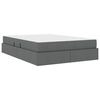 vidaXL Aufbewahrungsbett mit Matratze Dunkelgrau 140 x 190 cm