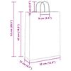 vidaXL Papiertragetaschen 50 Stk. mit Henkeln Braun 32x12x42 cm