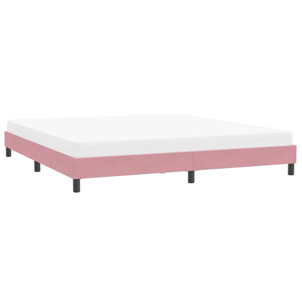 vidaXL Bettgestell ohne Matratze Rosa 200x220 cm Samt