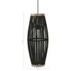 vidaXL Pendelleuchte Schwarz Weide 40W 25x62 cm Oval E27