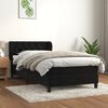 vidaXL Boxspringbett mit Matratze Schwarz 80x200 cm Samt