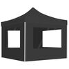vidaXL Profi-Partyzelt Faltbar mit W&auml;nden Aluminium 3&times;3m Anthrazit