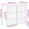 vidaXL Sideboards 2 Stk. Braun Eichen-Optik Holzwerkstoff