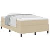vidaXL Boxspringbett Hellgrau und Wei&szlig; 120 x 200 cm Cordstoff